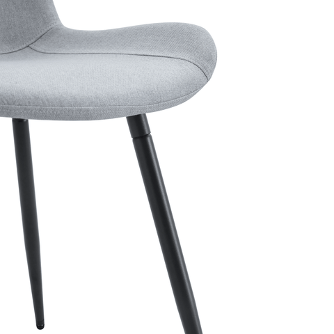 71" Wooden &amp; Black Spliced Dining Table Set with 8 Light Gray Linen Chairs - 30"H Table w/ Storage Shelf, Ergonomic Cushions for Dining Room, Kitchen &amp; Parties