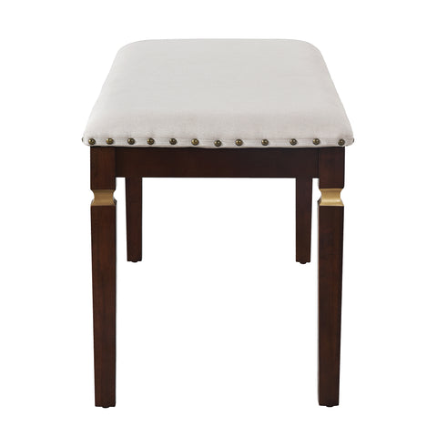 6-Piece Espresso Solid Wood Dining Table Set: 60" Rectangular Table, 4 High-Back Tufted Chairs & Bench, Seats 6 for Kitchen & Dining Room, Elegant Craftsmanship & Comfort