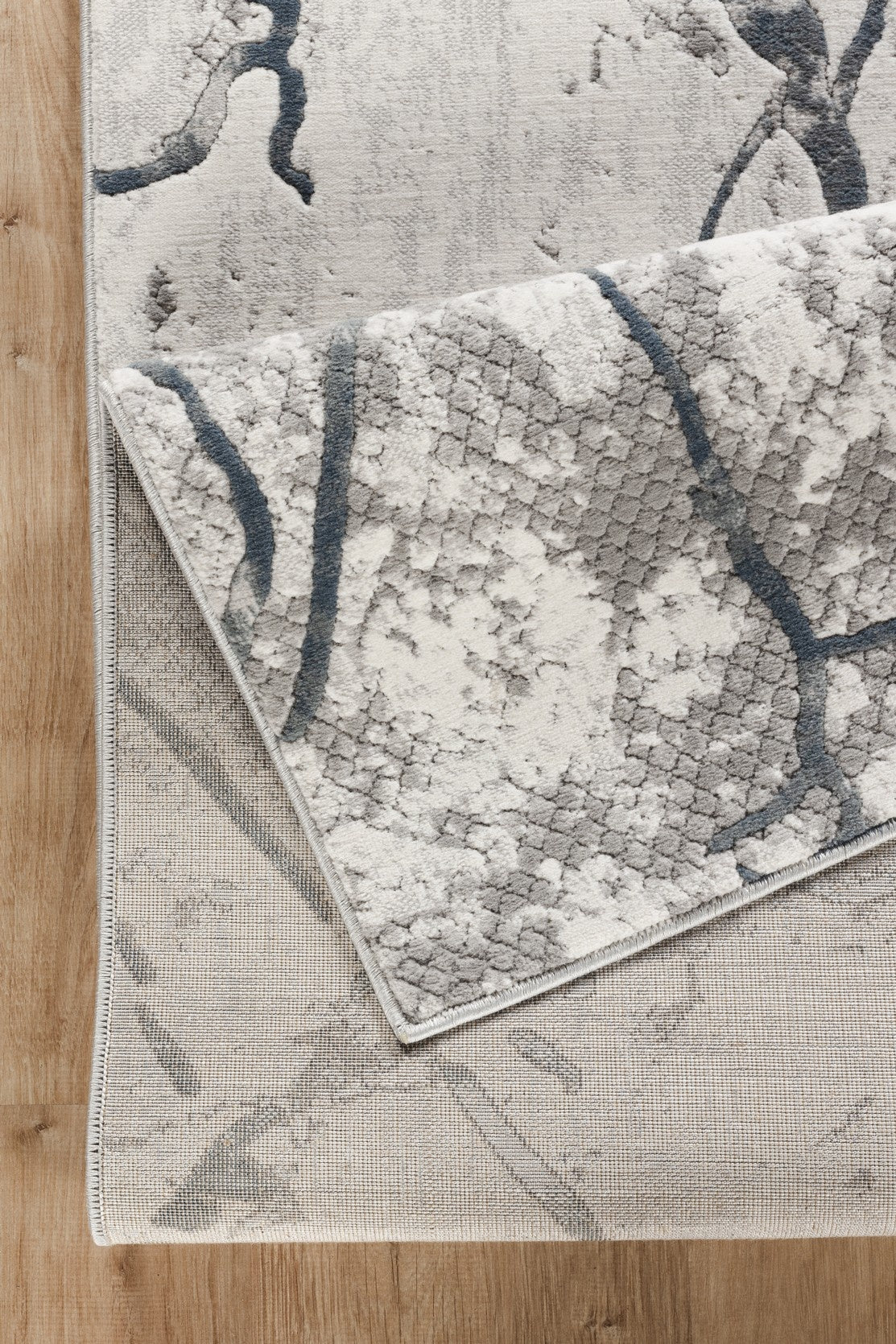 Geometrix 2'7" x 9'10" Gray Abstract Area Rug | Modern Polyester Runner for Living Room, Hallway, Entryway | Stain-Resistant, Pet-Friendly, Low Pile, Made in Turkey