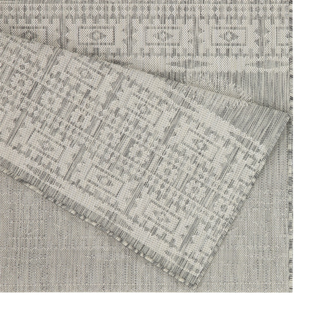 Sunshine Collection GC_HAR2024 Silver 2'7" x 7'3" Indoor/Outdoor Area Rug - Durable Polypropylene, Stain-Resistant, Easy Clean, Flatweave for Entryways, Patios, Living Spaces, Made in Turkey