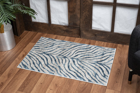 Elegance GC_CNC6006 Blue 7'10" x 10'3" Area Rug - Soft Polyester, Durable Jute Backing, Stain-Resistant, Low Pile for Living Room, Bedroom, High Traffic Areas, Made in Turkey