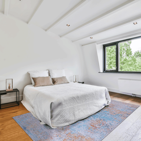 MAVAL Yellow Washable Rug 5x8 Area Rug - Soft, Non-Slip, Stain-Resistant Polyester Chenille for Living Room, Bedroom, Kitchen, Hallway - Easy Clean, Low Pile, Durable Home Decor