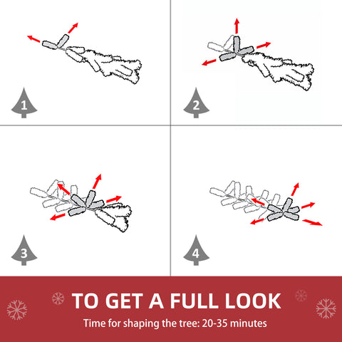 HOMCOM 6ft Pink Spruce Artificial Christmas Tree: 800 Tips, Realistic Branches, Unlit, Flame-Retardant Plastic for Festive Home &amp; Holiday Decor