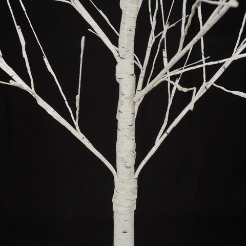 Set of 3 Lighted White Birch Trees (4ft, 5ft, 6ft) with 216 Warm White LEDs - Flexible Artificial Trees for Indoor/Outdoor Holiday &amp; Party Decoration