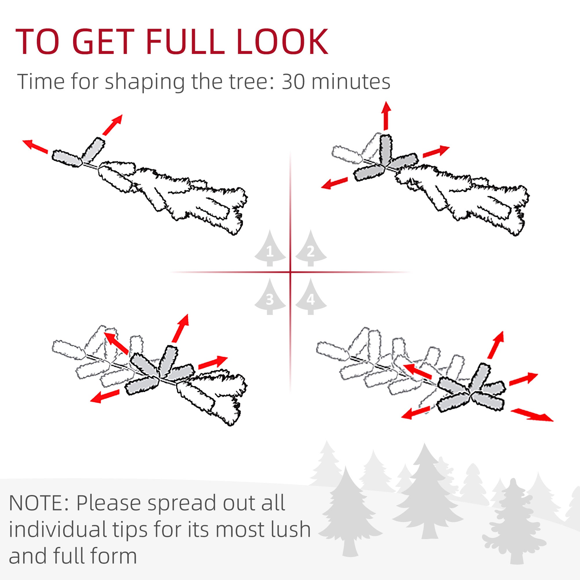 HOMCOM 8ft Slim Noble Fir Artificial Christmas Tree | 618 Tips, 300 Warm White LEDs | Realistic Green Plastic | Indoor Home Holiday Decor