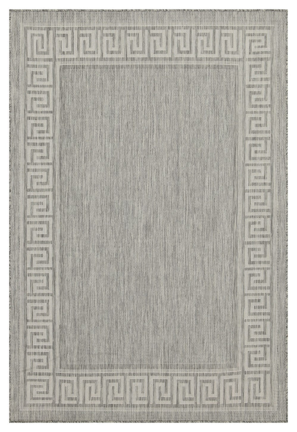 Sunshine GC_HAR2003 Silver 7'10"x10'3" Indoor/Outdoor Area Rug - Durable Polypropylene, Stain Resistant, Easy Clean, Flatweave for Patios, Decks, Living Rooms, Entryways, Made in Turkey