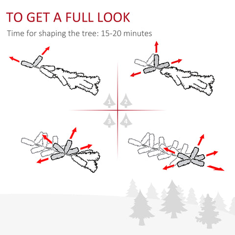 HOMCOM 7ft Pink Slim Douglas Fir Artificial Christmas Tree | 818 Realistic Branch Tips | Indoor Holiday Decor for Apartments &amp; Dorms | Easy Assembly