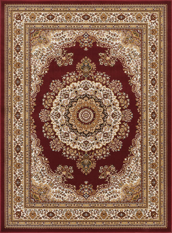 Manchester GC Traditional Medallion Red 2x3 Area Rug - 100% Polypropylene, 0.47" Pile Height, Stain Resistant, Kid &amp; Pet Friendly, Made in Turkey, Luxury Home Decor