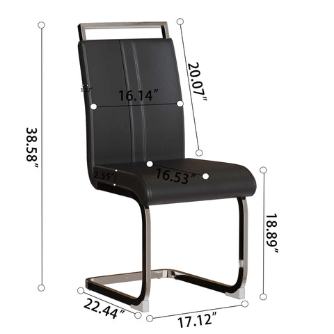 63" Cream Modern MDF Dining Table Set for 6: PU Leather Armless Chairs with Silver Metal Legs, Stain-Resistant Tabletop, Perfect for Home Kitchen & Dining Room Gatherings