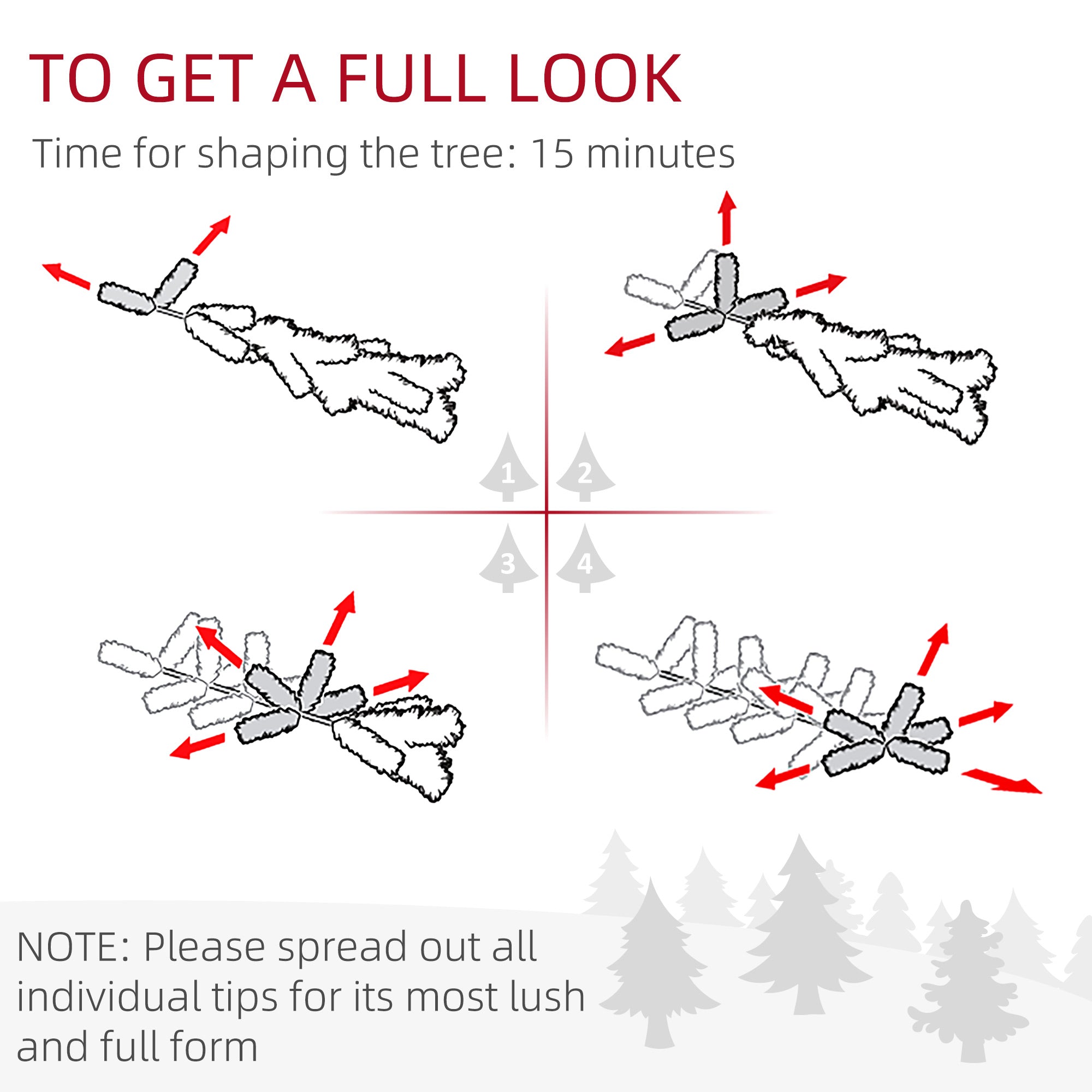 HOMCOM 8ft Snow Flocked Artificial Christmas Tree | 2003 Tips, Hinged Green Pine | Easy Assembly, Flame Retardant | Foldable Metal Stand for Home, Office, Holiday Decor