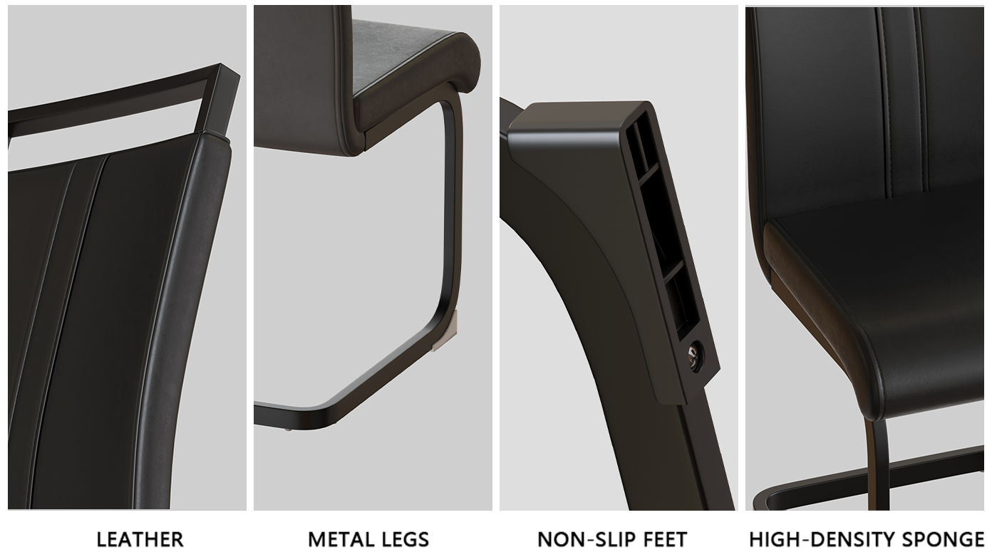 31.5" Walnut Tulip Dining Table Set for 2-4, Round MDF Kitchen Table with 2 Black PU Metal Leg Chairs - Modern Compact Dining Room Furniture, Easy Assembly