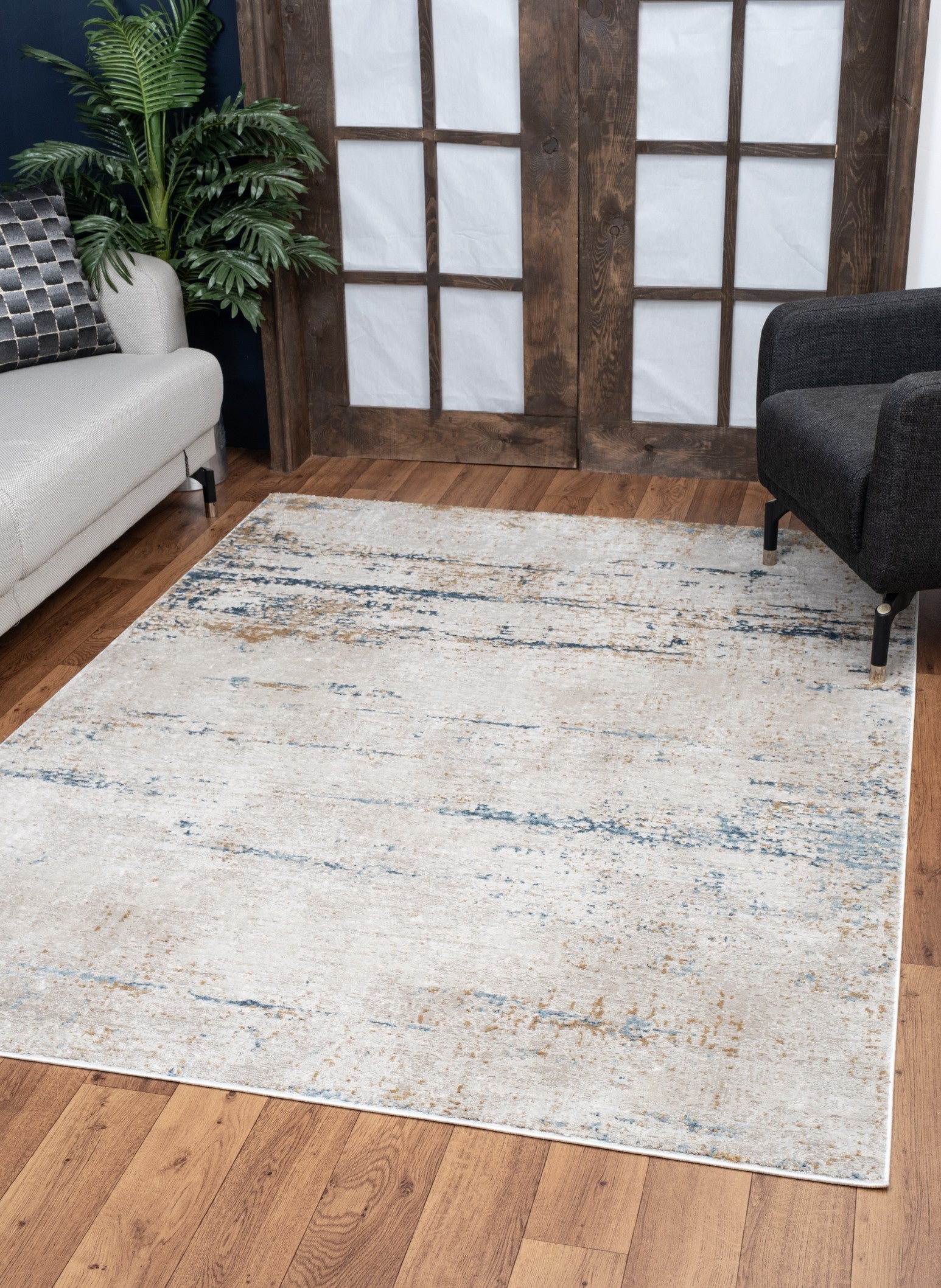 Elegance GC_CNC6001 Ivory 2'x3' Area Rug - Soft 100% Polyester Contemporary Accent Carpet for Living Room, Bedroom, Entryway - Durable, Stain-Resistant, Kid & Pet Friendly, Made in Turkey