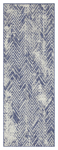 Sunshine GC_HAR2010 Blue 7'10" x 10'3" Indoor/Outdoor Flatweave Area Rug - Durable Polypropylene, Stain-Resistant, Easy Clean Patio &amp; Living Room Decor