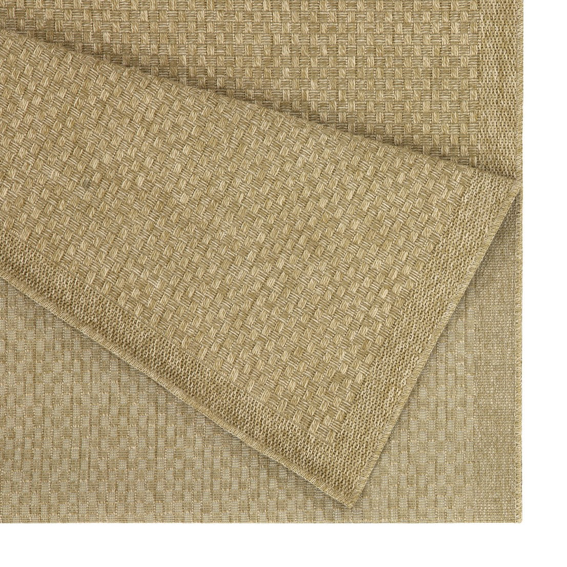 Earth Collection 2' x 7' Natural Jute/Polypropylene Flatweave Indoor/Outdoor Area Rug - Durable, Stain-Resistant, Easy-Clean - Perfect for Patios, Entryways, High-Traffic Areas