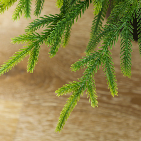 2 Pack 4ft Realistic Norfolk Pine Christmas Trees, Green Artificial Xmas Tree with 133 Molded Tips &amp; Pot Base, Flame-Retardant, Easy Setup for Indoor Living Room &amp; Entryway Decor