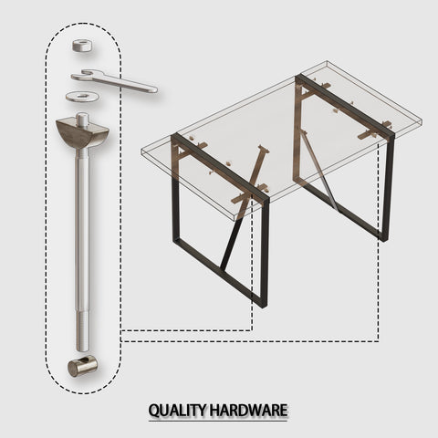 55" Rustic Farmhouse Industrial Dining Table Set for 4, MDF Wood Top, Black Metal Legs, PU Armless Chairs, Modern Kitchen & Dining Room Furniture, Easy Assembly