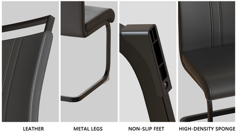 31.5" Walnut Tulip Round Dining Table Set for 2-4, MDF Top &amp; Base, 2 Gray PU Metal Leg Chairs - Elegant Kitchen &amp; Small Space Furniture