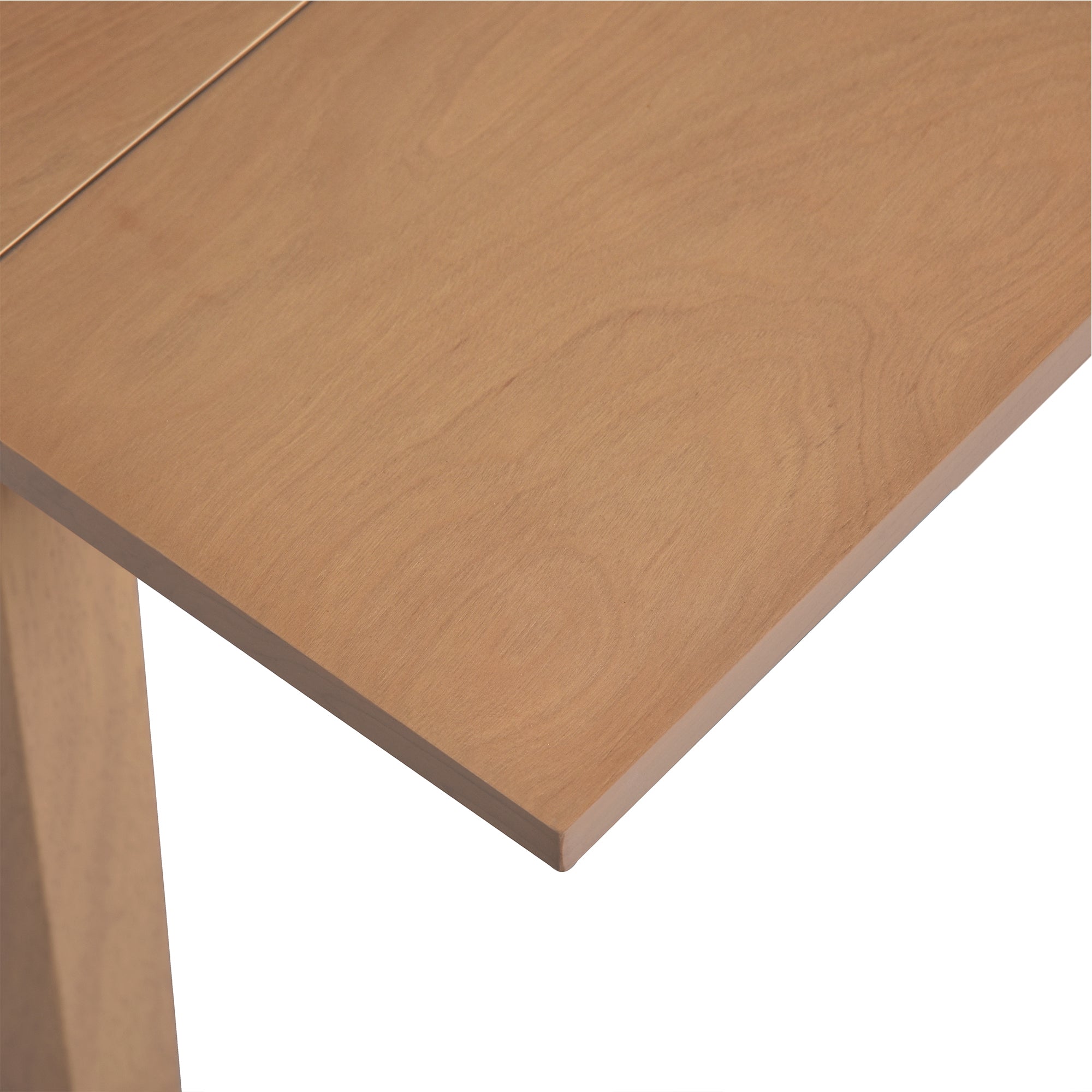 Farmhouse 5-Piece Extendable Dining Set: Natural Drop Leaf Table & 4 Upholstered Chairs for Small Kitchens, Solid Wood & MDF, Space-Saving Design