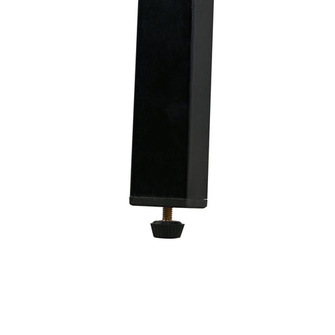 U-Style 6-Seater Outdoor Dining Set: Durable Steel Patio Furniture, Modern Black Balcony & Backyard Table & Chairs, 58.3" W, Easy Assembly, Residential Use