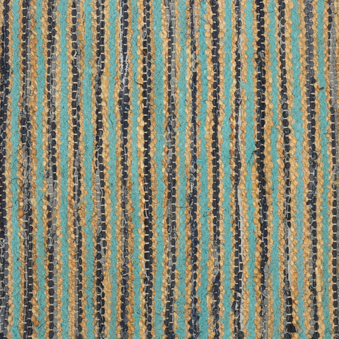 Camelot 36x24" Blue Cotton Blend Scatter Rug - Soft Textured Accent Rug for Living Room, Bedroom, Entryway, Home Décor - Durable Fringed Farmhouse Style