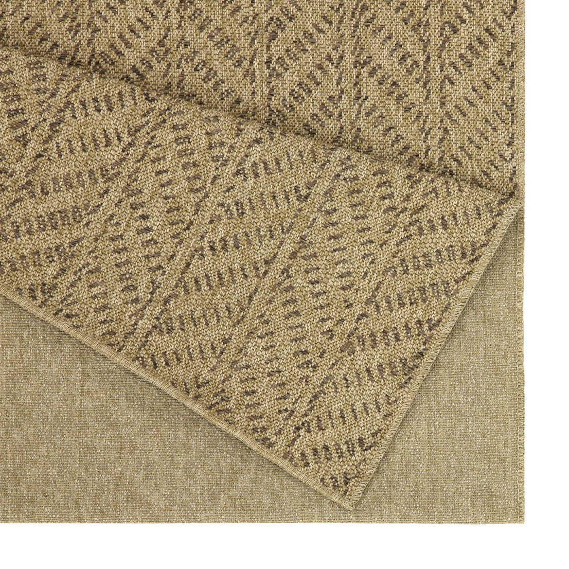 Earth GC Jute/Mocha 7'10"x10'3" Indoor/Outdoor Area Rug - Stain Resistant Polypropylene, Flatweave, Easy Clean, Durable for Patio, Deck, Living Room, Entryways, Made in Turkey
