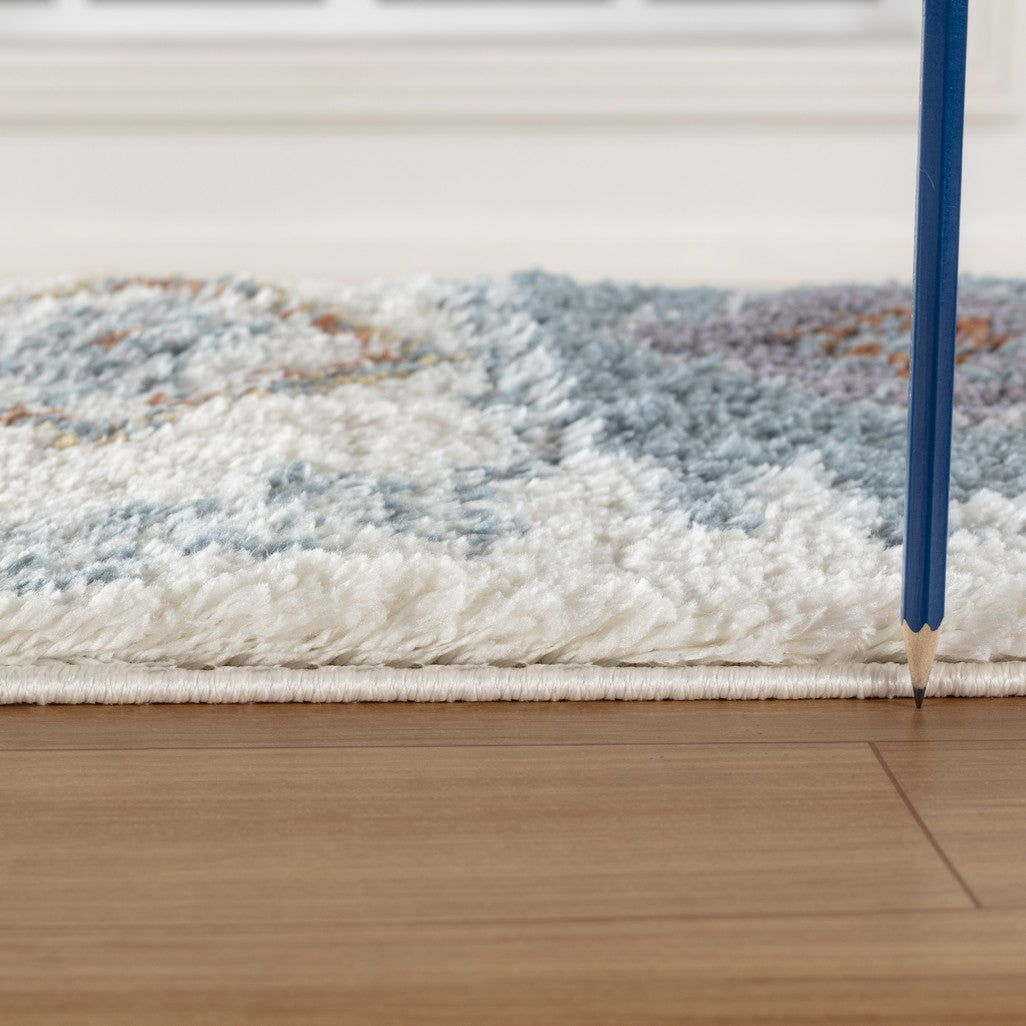 Loft Shag Ivory 5'3" x 7' Area Rug - Luxuriously Soft 1.18" Pile Polyester Shaggy Carpet for Living Room, Bedroom, High Traffic Areas. Durable, Stain Resistant, Pet Friendly, Made in Turkey