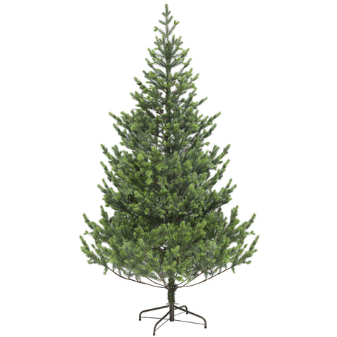 HOMCOM 6ft Sparse Cedar Artificial Christmas Tree - Realistic PE Needles, Hinged Design, Flame Retardant Green Xmas Tree for Home & Office Holiday Decor, 76.8"H