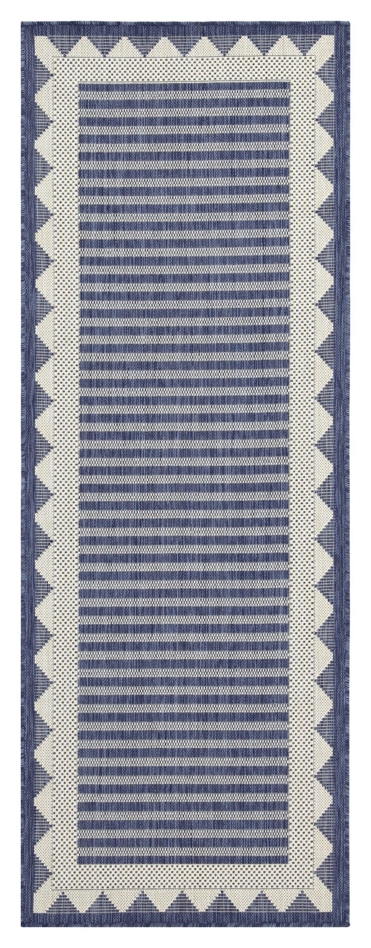 Sunshine Collection GC_HAR2013 Blue 5'3"x7'3" Indoor/Outdoor Area Rug - Stain Resistant Polypropylene, Flatweave, Easy Clean Patio Deck Living Room