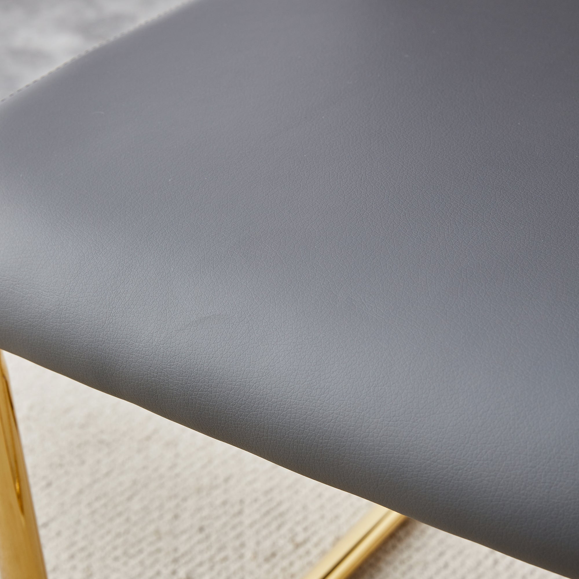 Modern Minimalist Dining Table Set with Imitation Marble Glass Top &amp; U-Bracket Legs - Seats 4-8 - Black &amp; Gold MDF - Perfect for Dining &amp; Living Rooms