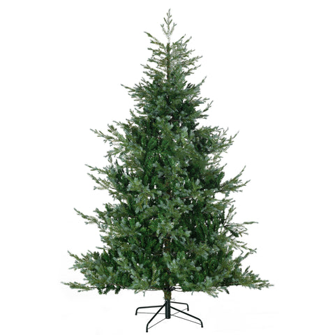 HOMCOM 7.5ft Wide Artificial Christmas Tree - Auto-Open, 1288 Realistic Branches, Flame Retardant Plastic & Steel Base for Indoor Holiday Decor, Easy Assembly, Green