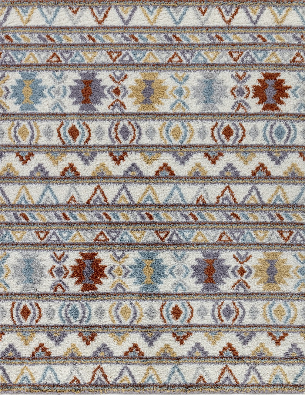 Loft Shag GC_CZY1008 Ivory 5'3" x 7' Shaggy Area Rug - Ultra-Soft 100% Polyester, 1.18" Pile Height, Durable, Stain Resistant, Made in Turkey for Living Room &amp; Bedroom