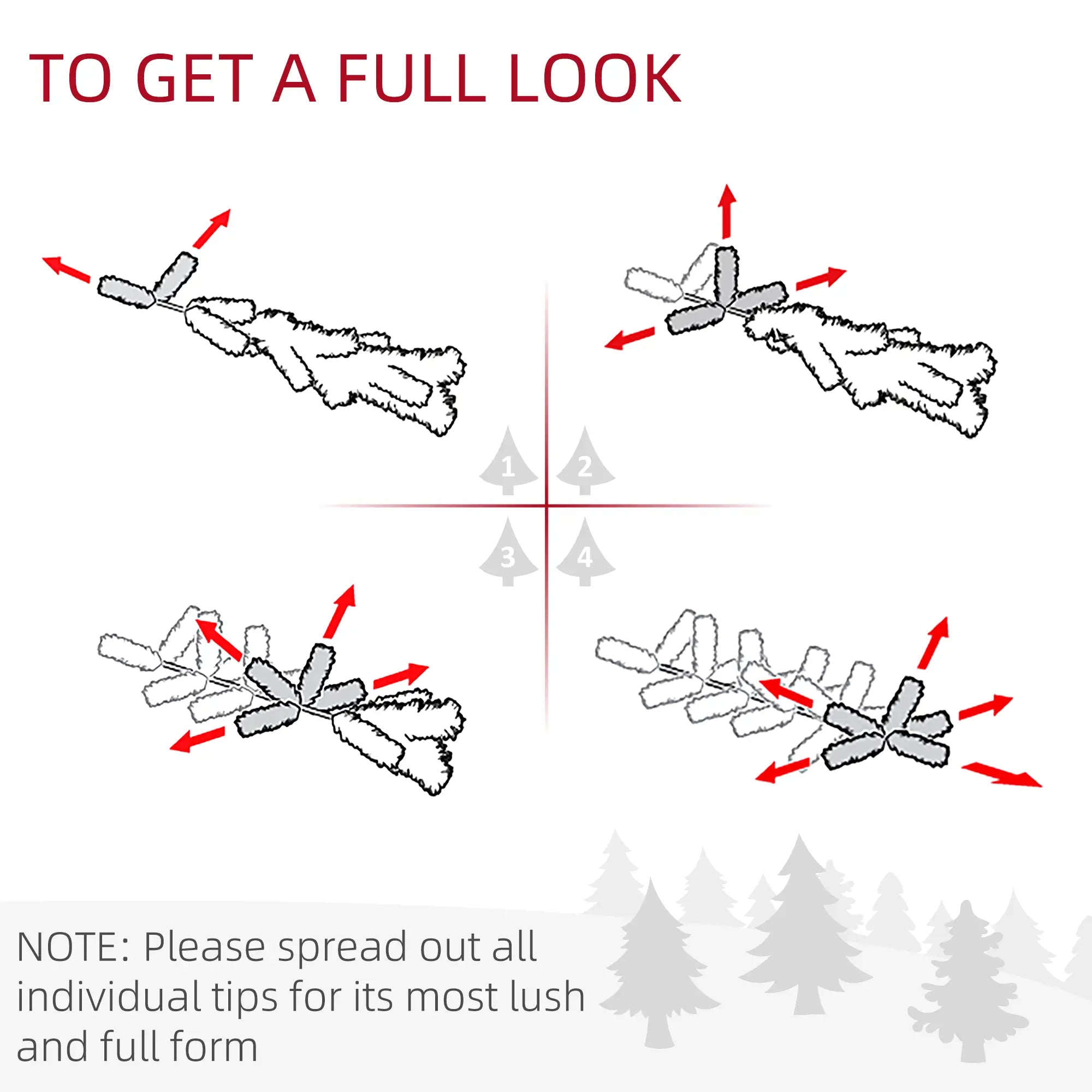 7.5 FT Tall Black Artificial Christmas Tree with 500 Warm White LED Lights &amp; 1346 Full Branch Tips - Easy Assemble Hinged Xmas Tree with Metal Base for Indoor Holiday Decor