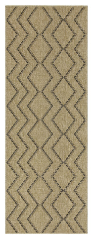 Earth Collection Jute/Black 7'10" x 10'3" Indoor/Outdoor Area Rug - Durable Polypropylene, Stain Resistant, Easy Clean, Flatweave for Entryways & High Traffic Areas