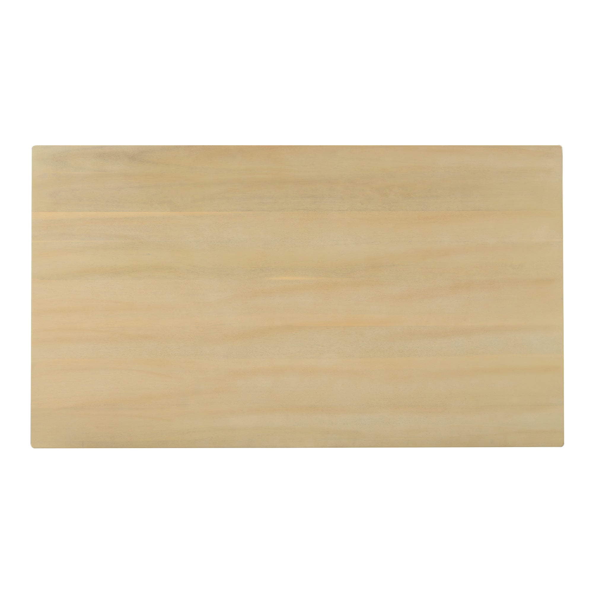 TOPMAX 7-Piece Solid Rubberwood Dining Set: 63.4" Natural Table &amp; 6 Upholstered Beige Chairs for Dining Rooms, Space-Saving Tuck-Away Design, Seats 6, Modern Farmhouse Style