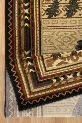 Nature's Nest GC_CBL3010 Black Lodge Area Rug 7'10" x 10'3" | 100% Polypropylene, Stain-Resistant, Kid & Pet Friendly | Soft, Durable, 0.39" Pile Height | Made in Turkey | Living Room, Bedroom, Entryway Decor