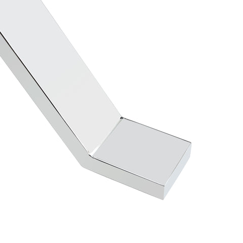 Elegant Transparent Tempered Glass Dining Set with 6 White PU Chairs - 71"x35.4" Modern Kitchen &amp; Dining Room Furniture for 4-8 People, Silver Legs, Minimalist Design