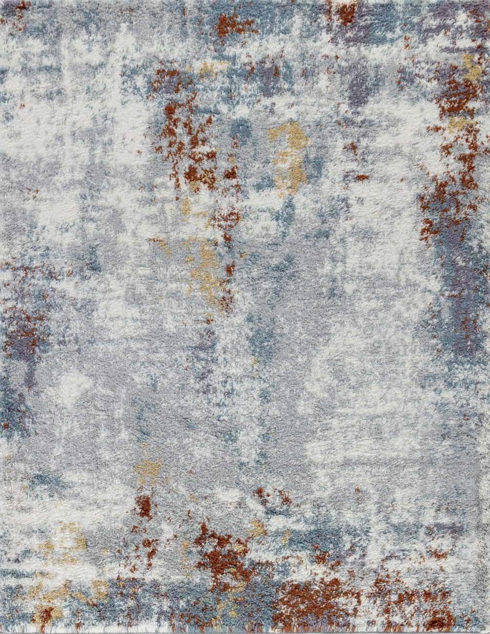 Loft Shag Grey Polyester Area Rug (5'3"x7') | 1.18" Pile | Stain Resistant | Durable for High Traffic | Made in Turkey | Living Room, Bedroom Decor