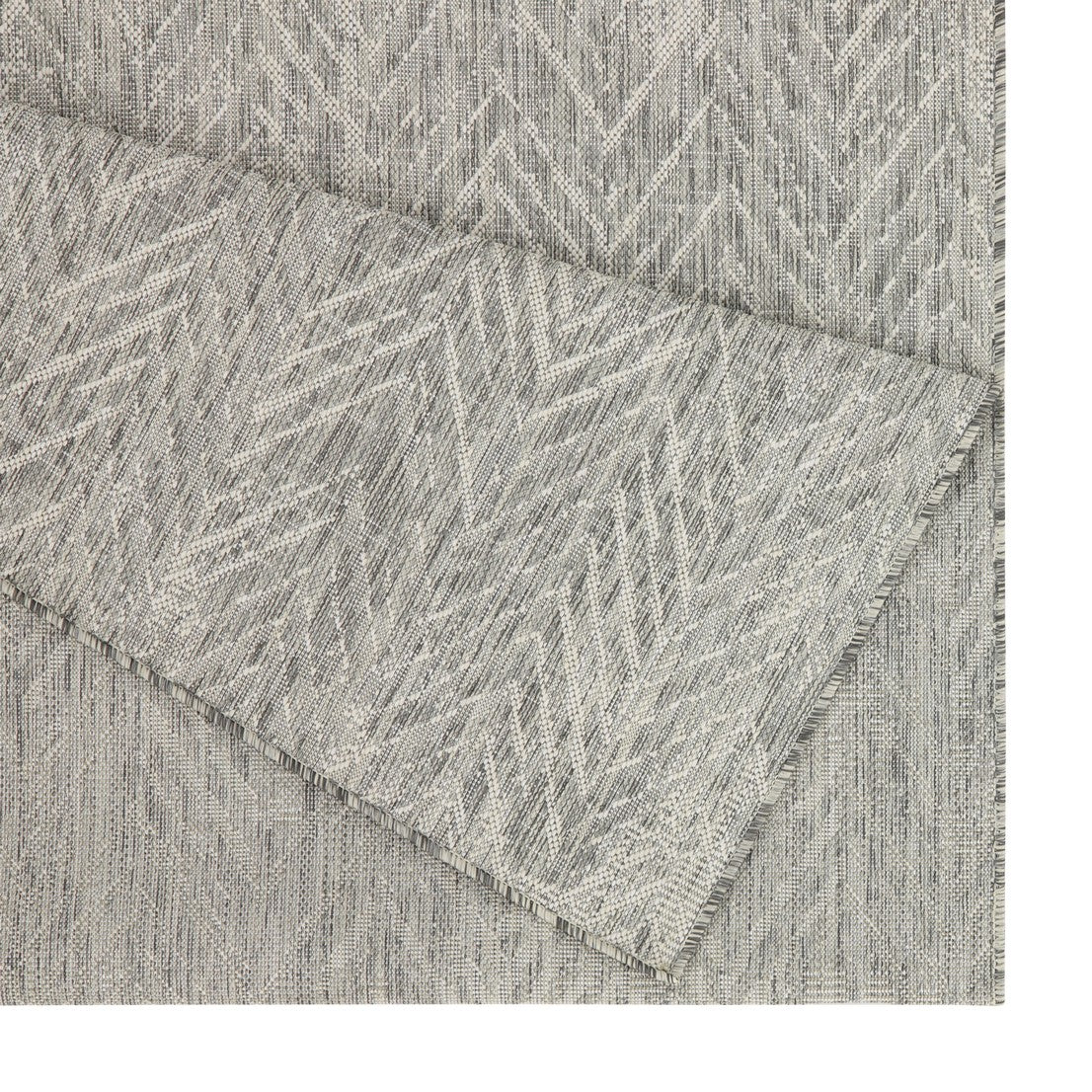Sunshine GC_HAR2012 Silver 2'7"x7'3" Indoor/Outdoor Flatweave Polypropylene Area Rug, Stain-Resistant, Easy Clean, Durable, Made in Turkey