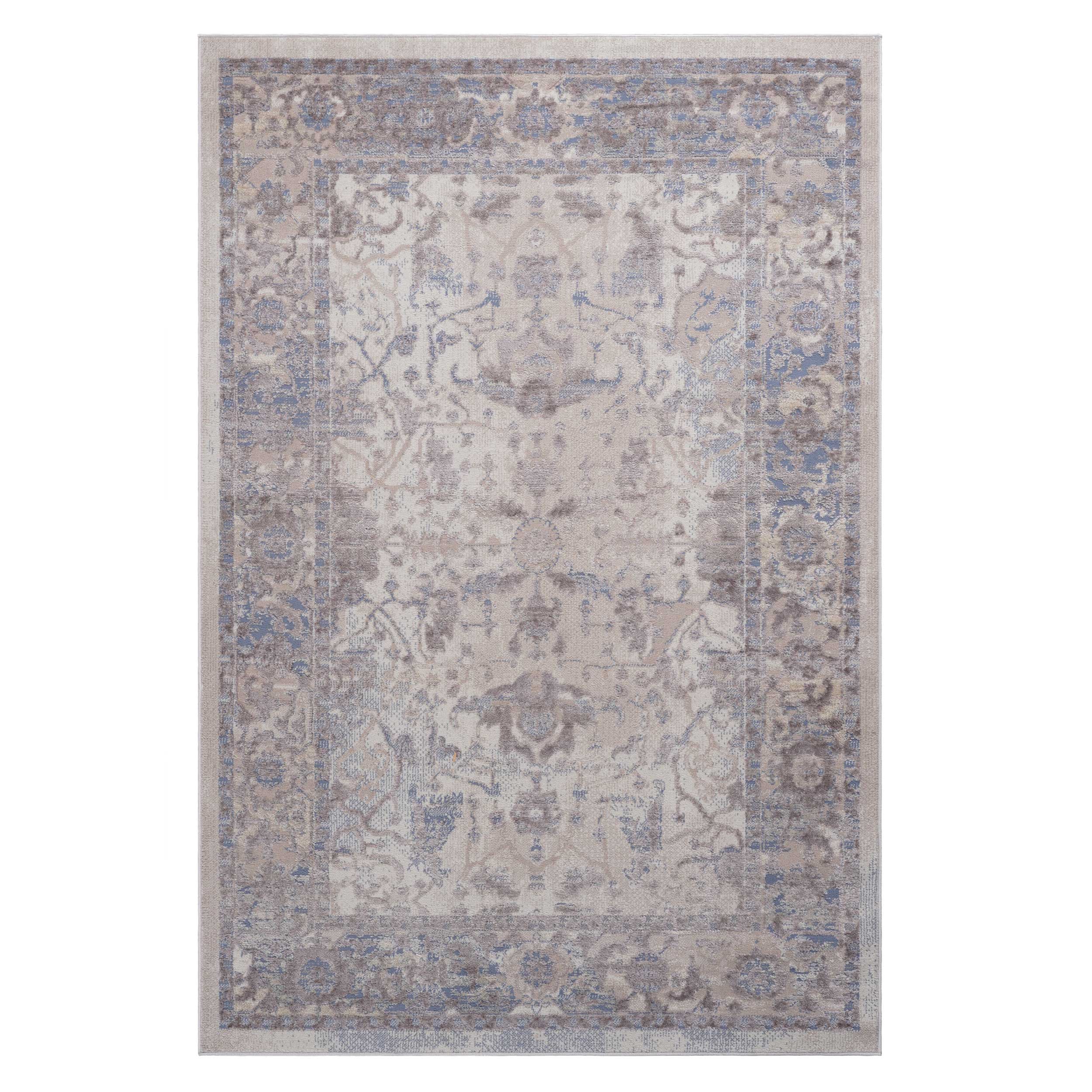 PAYAS Collection 8x10 Traditional Area Rug - Stain-Resistant, Kid & Pet-Friendly Polyester in Brown/Beige for Living Room, Bedroom, Entryway - Easy Care, Durable, Medium Pile (0.28")
