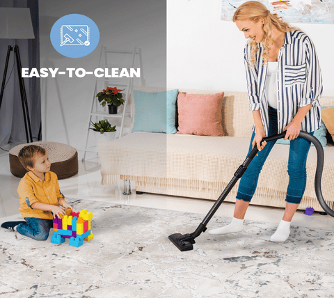 MARFI Collection 2'x3' Multi Contemporary Doormat Rug - Stain Resistant Polyester, Kid &amp; Pet Friendly, Medium Pile, Durable Cotton Backing, Ideal for Entryway, Living Room, Home Office