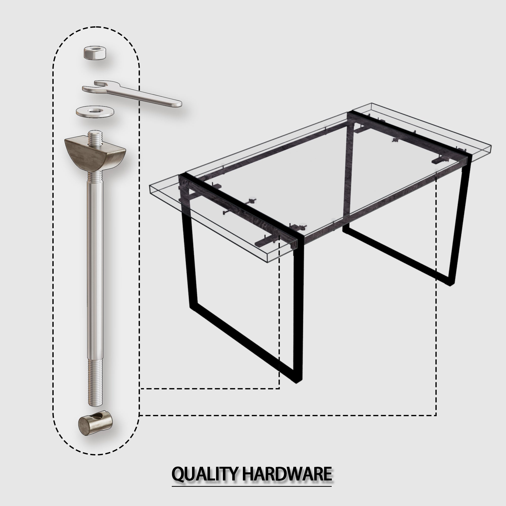 59" Black Rectangular MDF Dining Table Set with 4 PU Armless Chairs - Modern Industrial Farmhouse Style for Kitchen, Dining Room, Office - Comfortable Cushioned Backrests, Sturdy Metal Legs, Easy Assembly