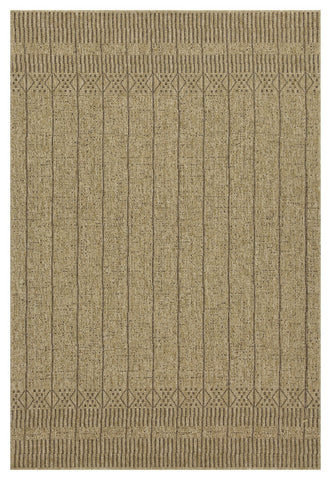 Earth GC Jute/Mocha 2.6x7.2 ft Indoor Outdoor Area Rug - Durable Polypropylene, Stain Resistant, Flatweave for Patio, Deck, Entryway, Living Room, Kid & Pet Friendly