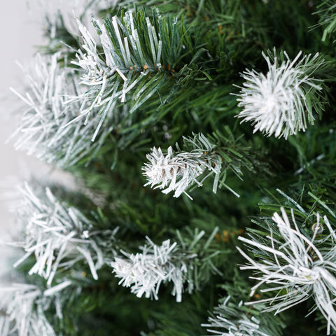 4ft White & Green Artificial Christmas Tree Set with LED Lights, 3-Piece Wreath & Entrance Trees, Fire-Resistant PVC, Easy Assembly, Glamorous Gold Pots for Home Decor