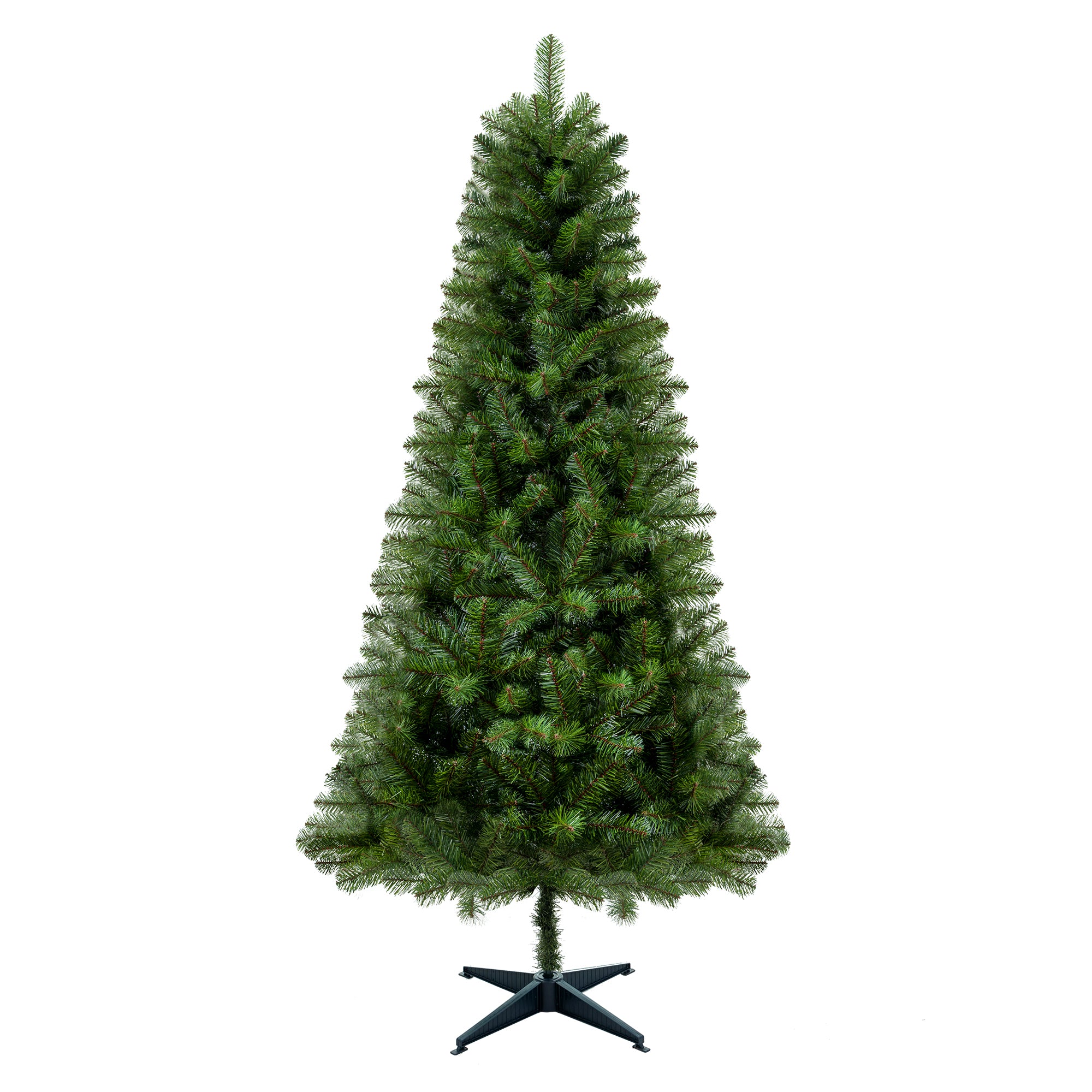 6FT Classic Green Artificial Christmas Tree | 490 Full PVC Tips | Unlit Holiday Decor for Home, Office, Dorm | Stable 4-Leg Stand | Indoor Seasonal Decoration