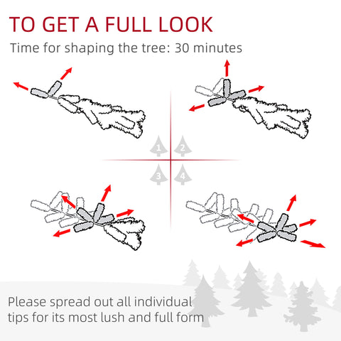 HOMCOM 5' Silver Artificial Pencil Christmas Tree: Slim Xmas Tree with 294 Realistic Branch Tips &amp; Plastic Stand. Perfect for Fireplaces &amp; Small Spaces. Easy Assembly &amp; Storage.