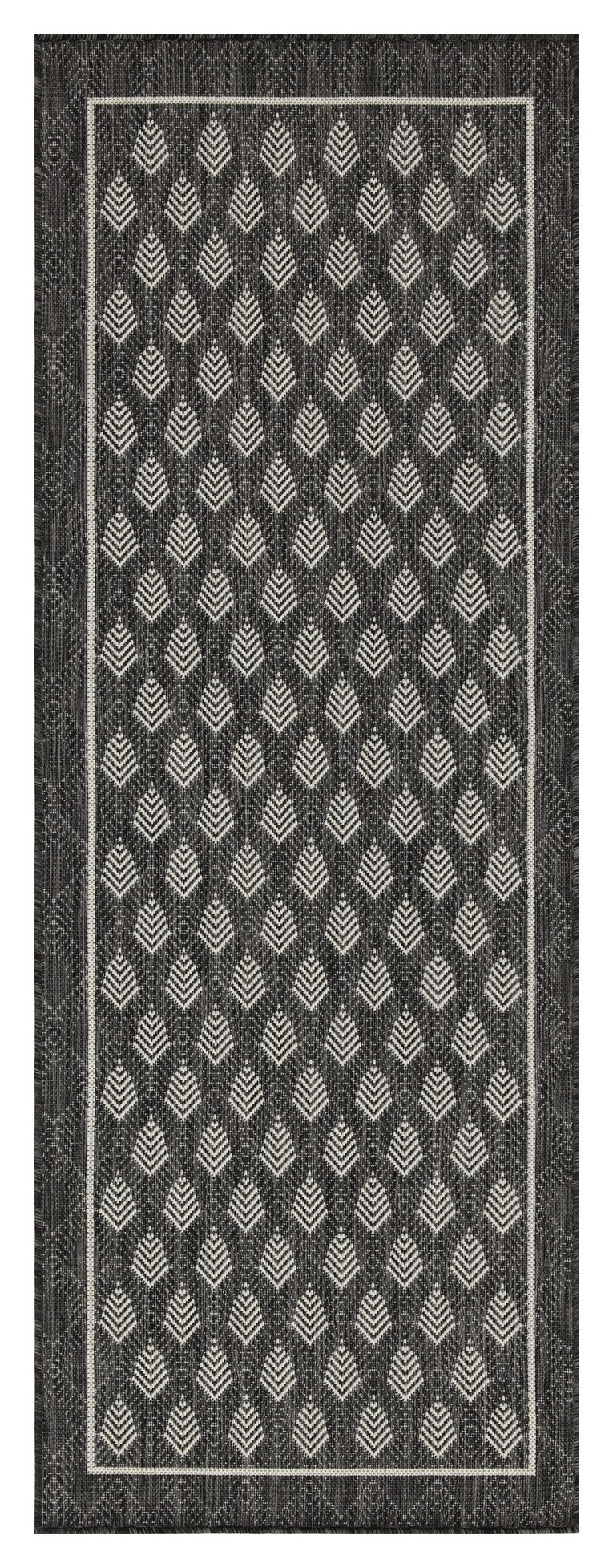 Sunshine GC Anthracite 5'3" x 7'3" Indoor/Outdoor Area Rug - Durable Polypropylene, Stain &amp; Weather Resistant, Easy Clean, Flatweave for Patios, Decks, Living Rooms