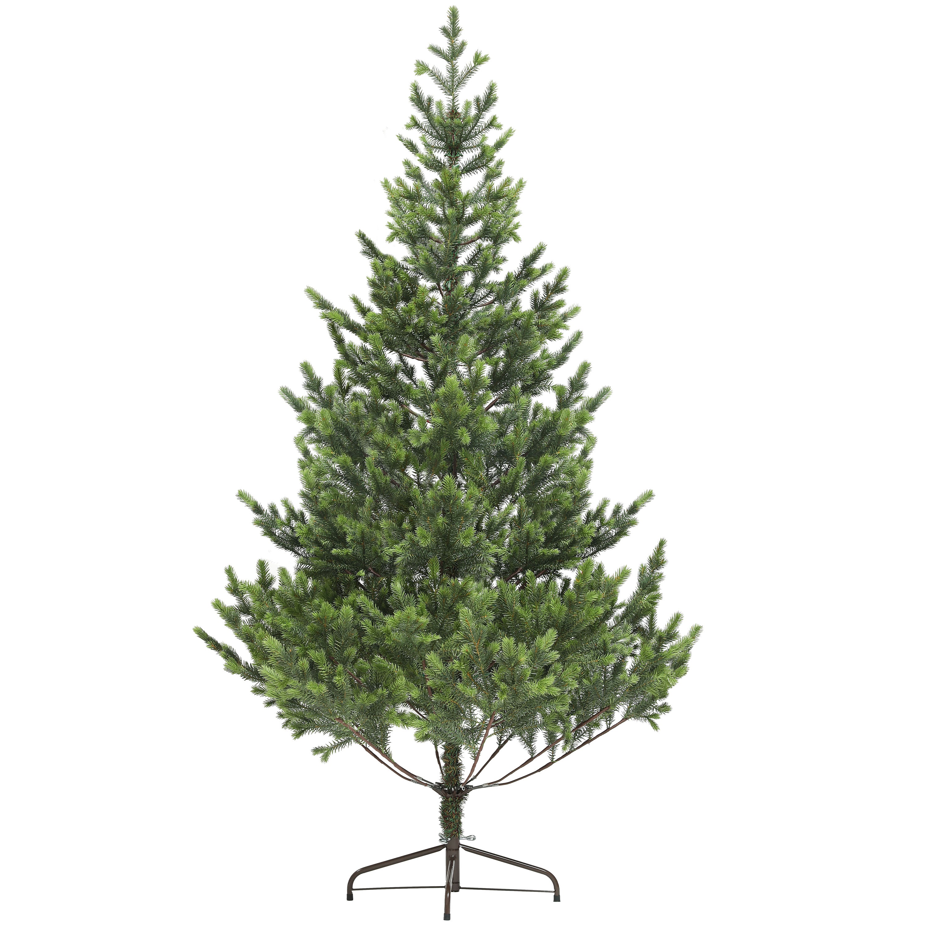 HOMCOM 6ft Sparse Cedar Artificial Christmas Tree - Realistic PE Needles, Hinged Design, Flame Retardant Green Xmas Tree for Home & Office Holiday Decor, 76.8"H