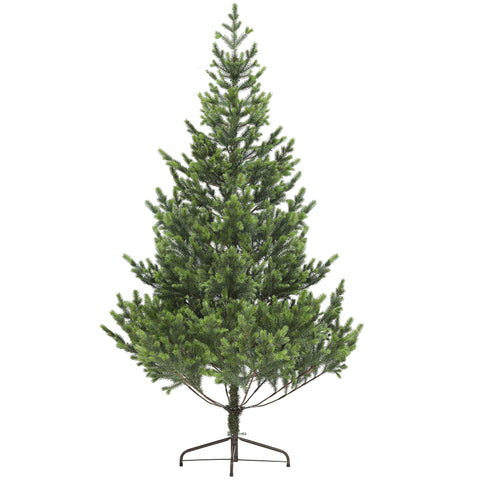 HOMCOM 6ft Sparse Cedar Artificial Christmas Tree - Realistic PE Needles, Hinged Design, Flame Retardant Green Xmas Tree for Home & Office Holiday Decor, 76.8"H