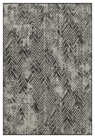 Sunshine GC_HAR2011 Anthracite 7'10" x 10'3" Indoor/Outdoor Area Rug - Durable Polypropylene, Stain Resistant, Flatweave for Entryways, Kid &amp; Pet Friendly