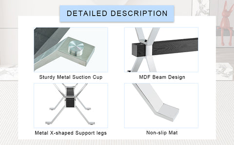 Elegant 8-Seater Dining Set: 71" Clear Tempered Glass Table &amp; 8 Light Gray PU Chairs with Silver Metal Legs for Modern Kitchens &amp; Dining Rooms